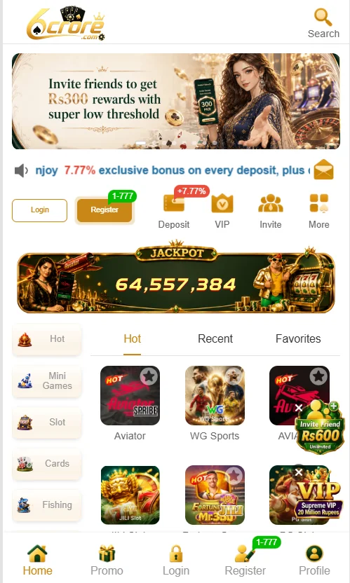 6Crore Game Interface